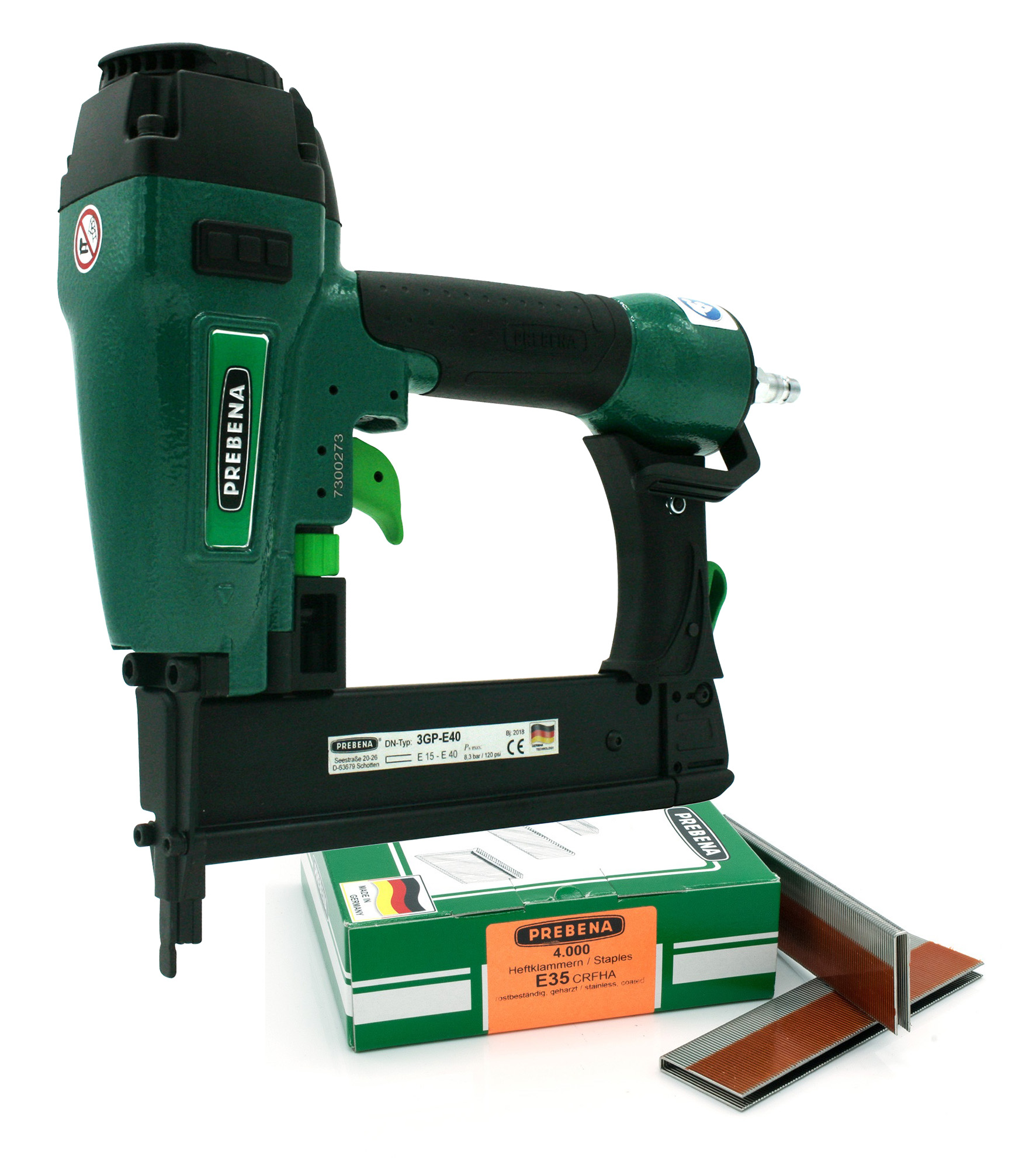 3GP-E40 Druckluftnagler inkl. Heftklammern