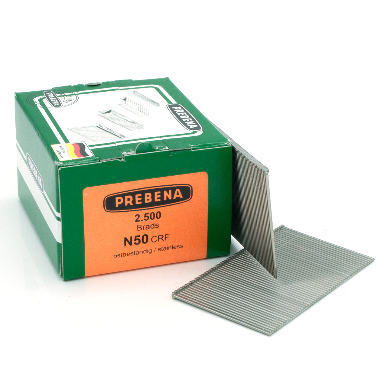 N50CRF Stauchkopfnägel (Brads) rost- & säurebeständig