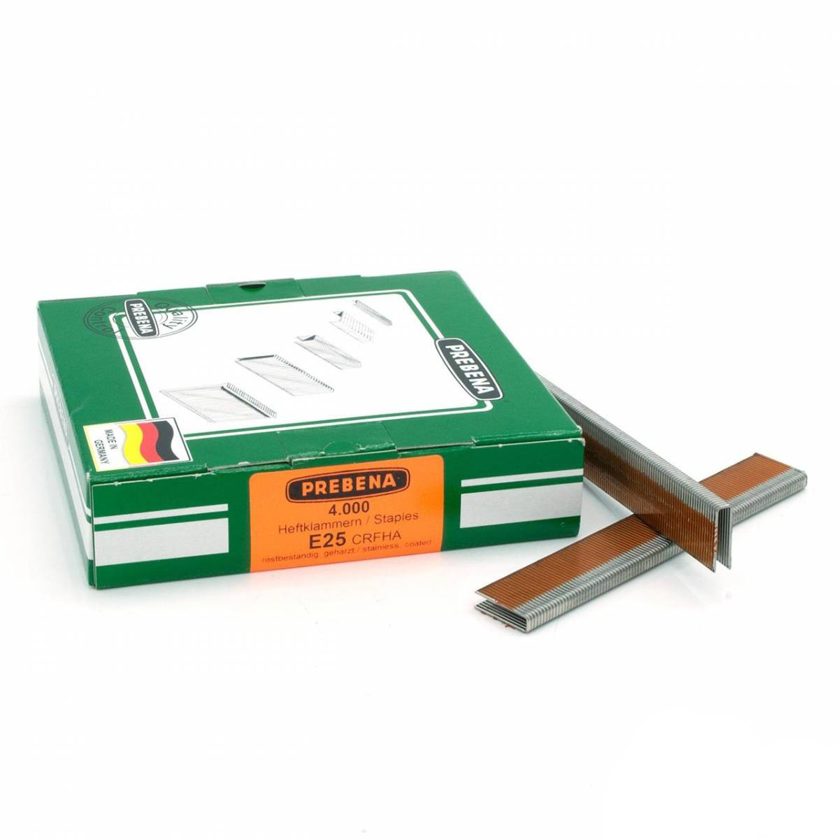 E25CRFHA Heftklammern rost- & säurebeständig geharzt