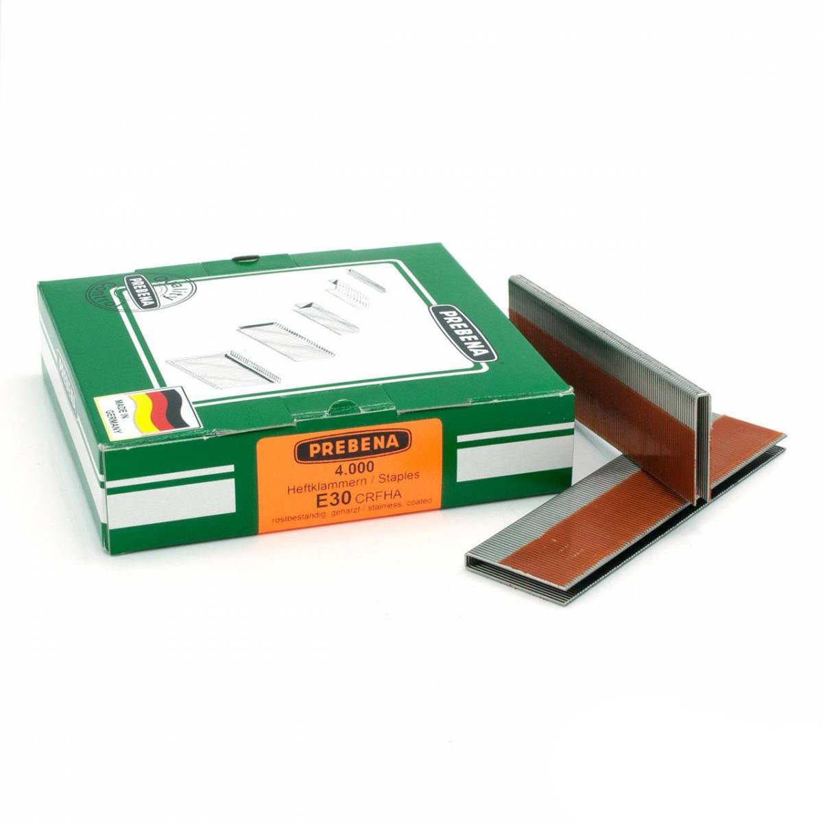 E30CRFHA Heftklammern rost- & säurebeständig geharzt