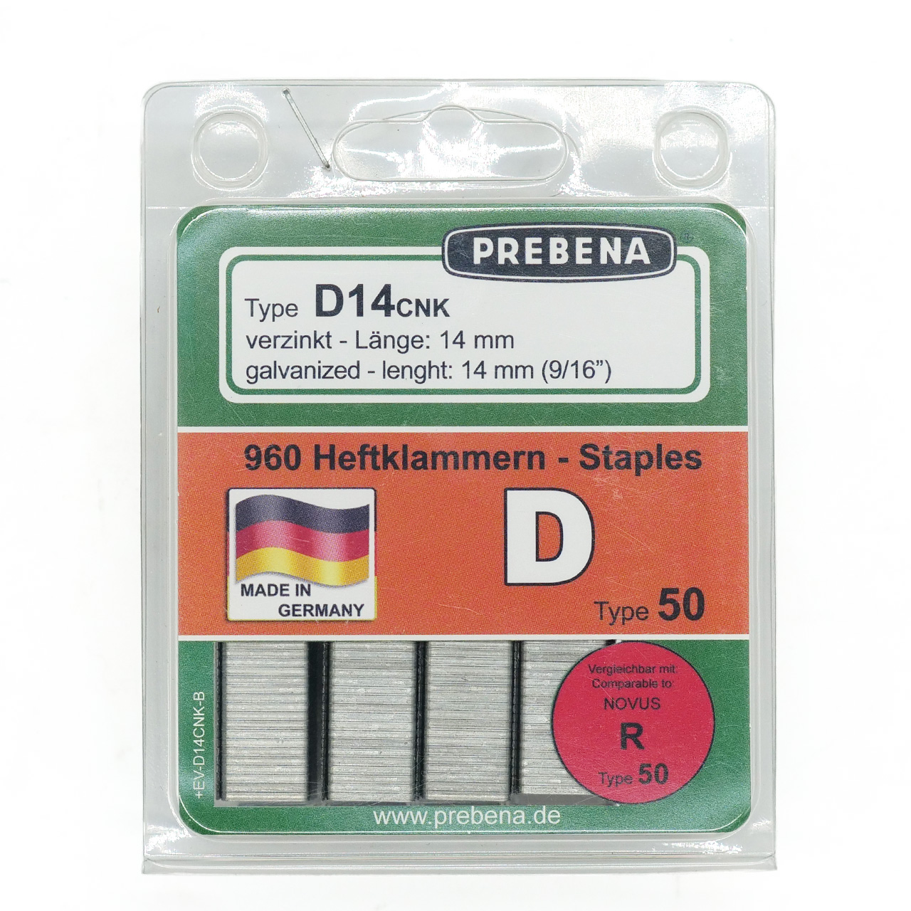 D14CNK-B Heftklammern im Blister verzinkt