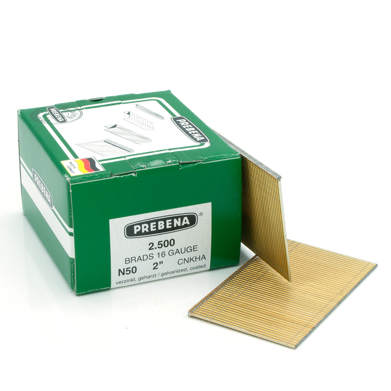 N50CNKHA Stauchkopfnägel (Brads) verzinkt geharzt