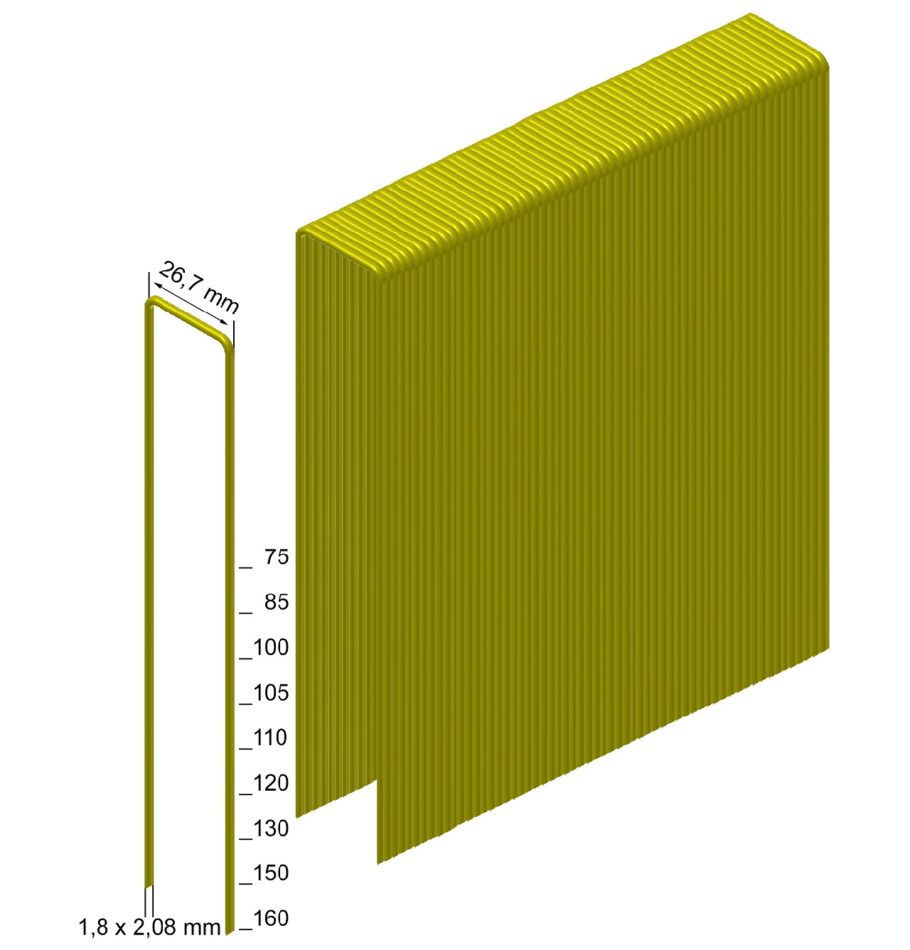 WP75CSVHA-ETA Heftklammern stark verzinkt geharzt