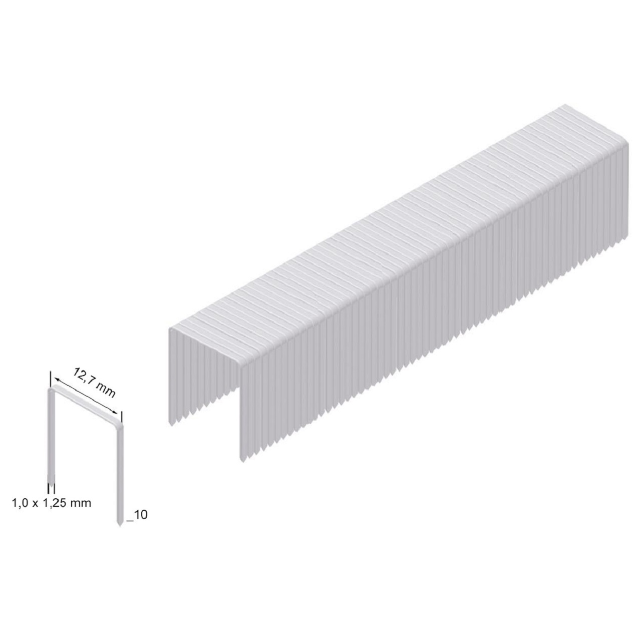 XA10PVC Kunststoffheftklammern