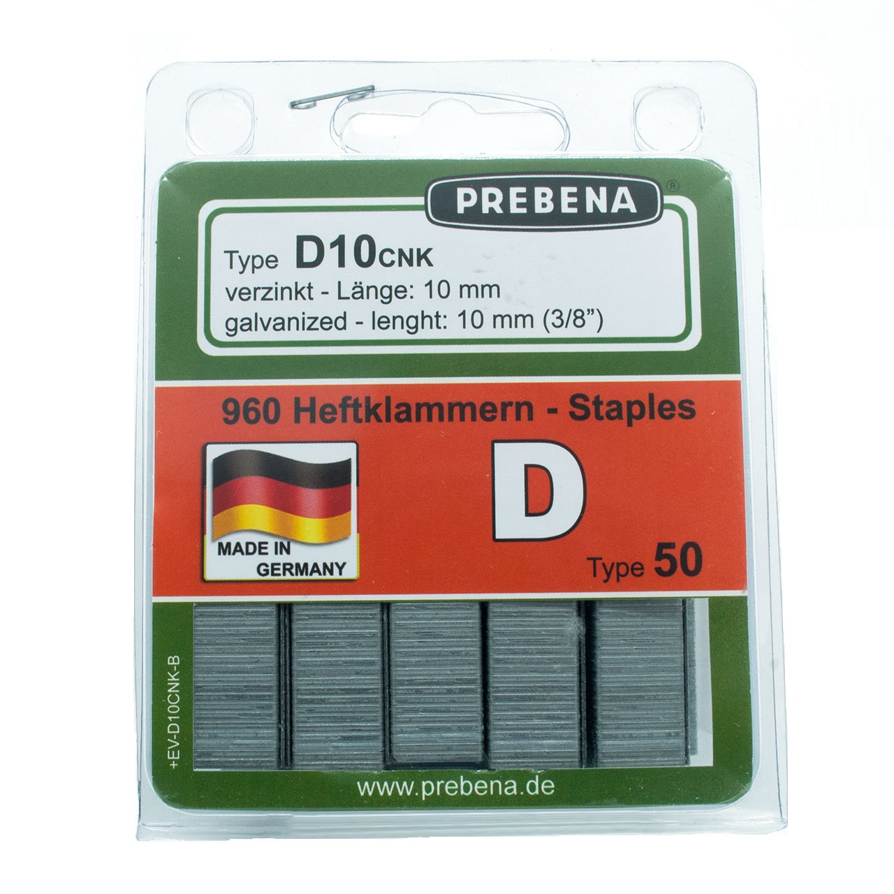 D10CNK-B Heftklammern im Blister verzinkt