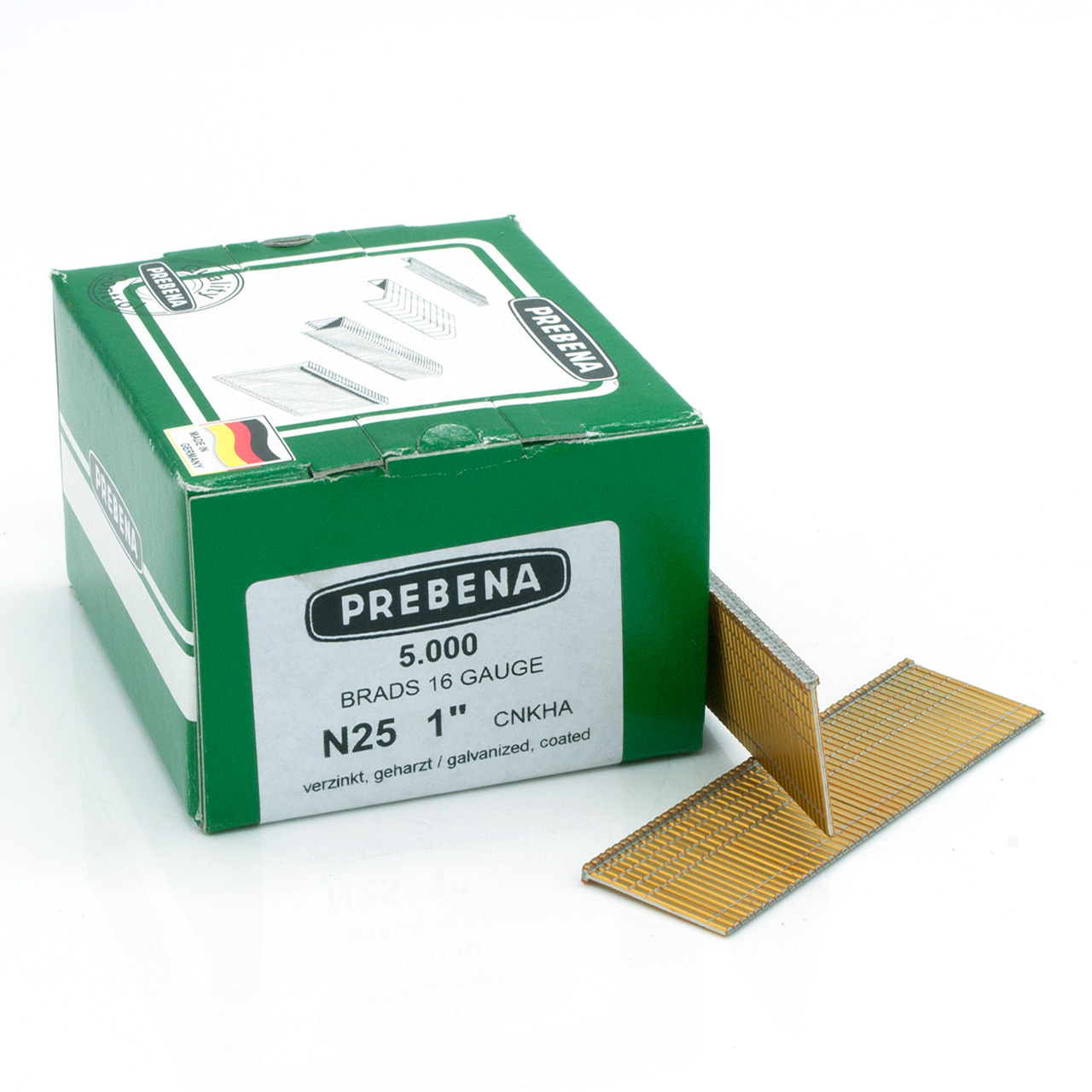 N25CNKHA Stauchkopfnägel (Brads) verzinkt geharzt