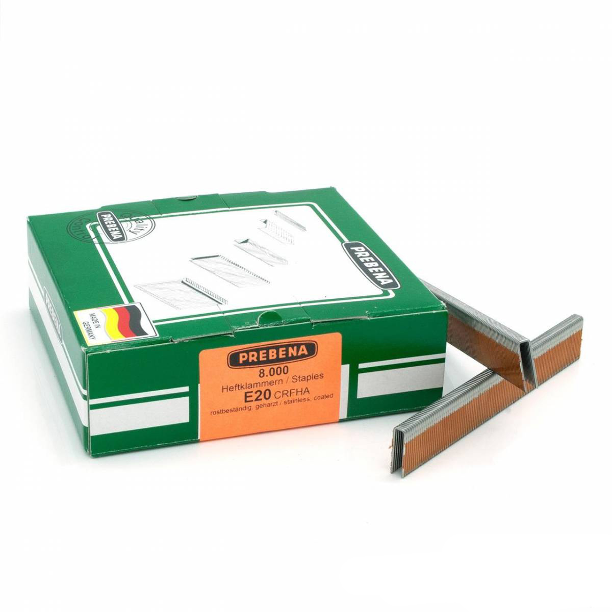 E20CRFHA Heftklammern rost- & säurebeständig geharzt